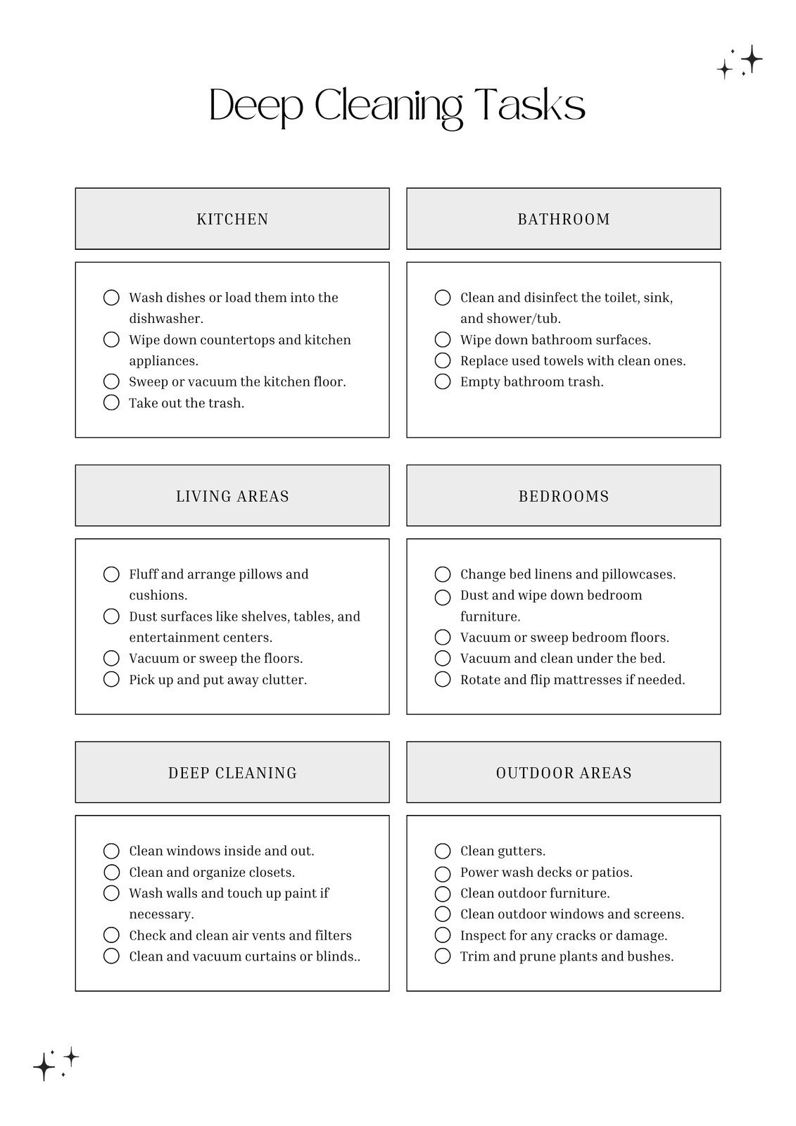 Free Printable Cleaning Checklist Templates | Canva throughout Free Printable House Cleaning Checklist For Maid