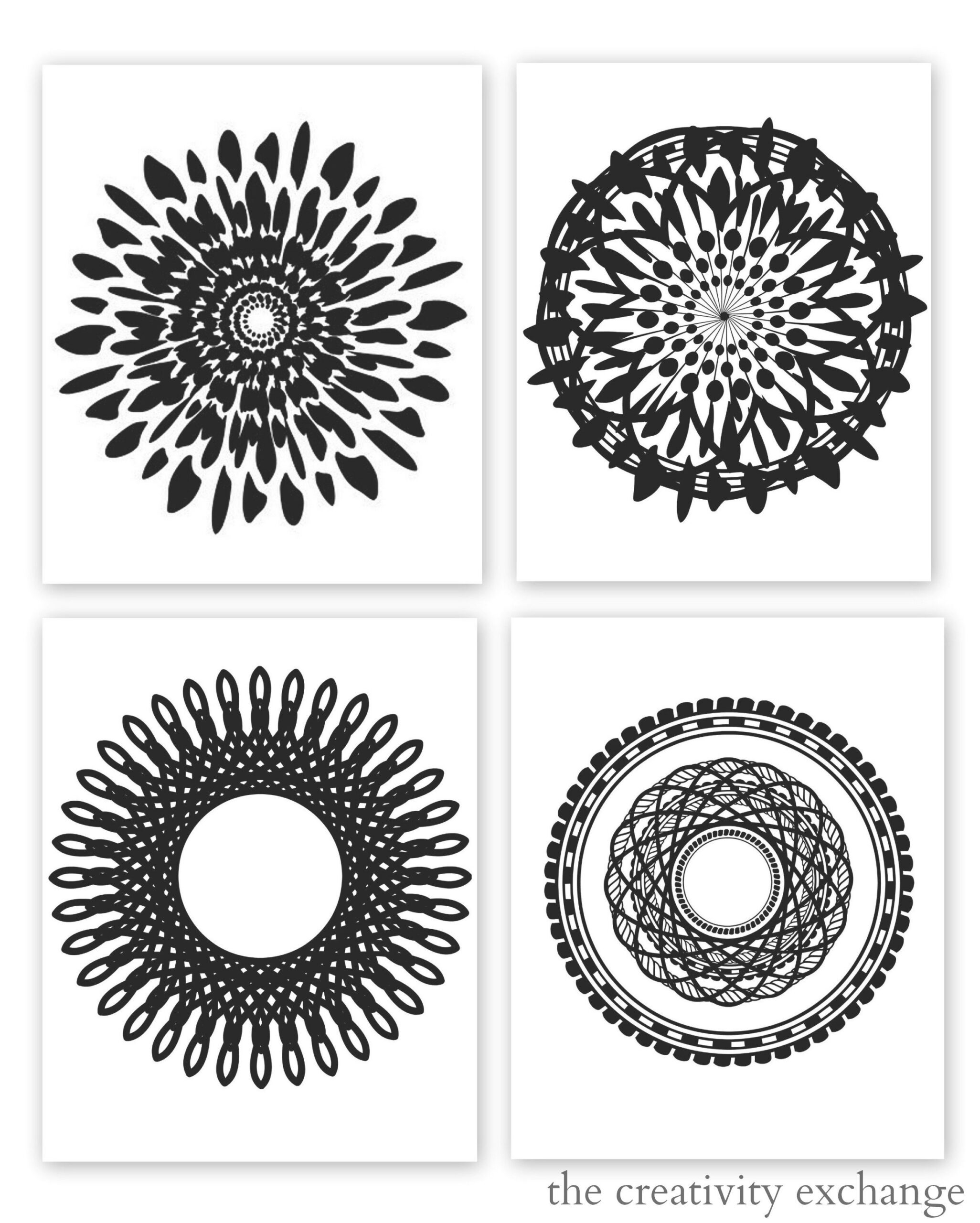 Free Printable Collection Of Modern Black And White Prints with Free Black And White Printables