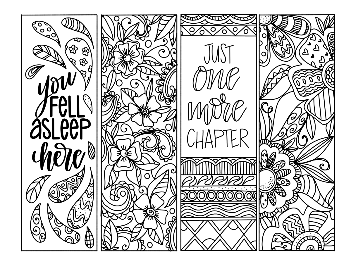Free Printable Coloring Bookmarks - Amy Latta Creations regarding Free Printable Bookmarks To Color