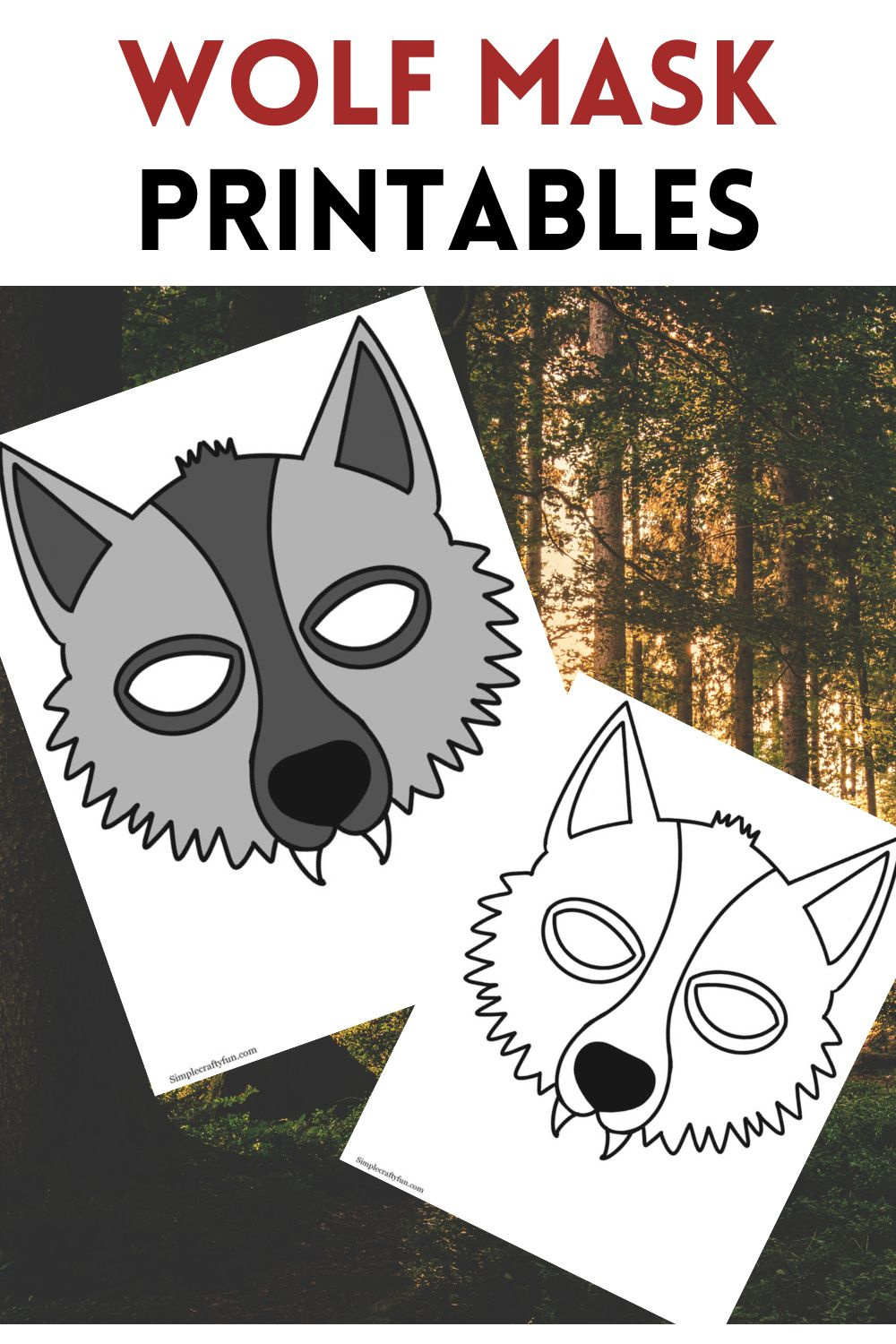 Free Printable Craft Wolf Mask Template For Kids - with Free Printable Wolf Face Mask