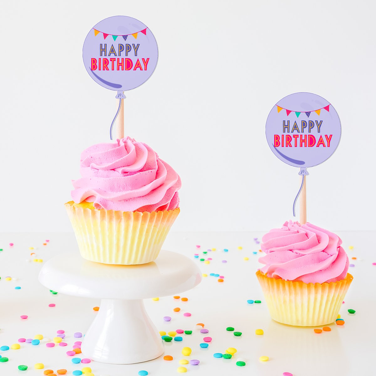 Free Printable Cupcake Toppers And More Party Printables - Angie for Free Printable Cupcake Toppers