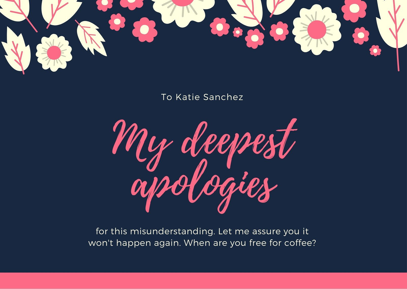 Free Printable, Customizable Apology Card Templates | Canva pertaining to Free Printable I Am Sorry Cards