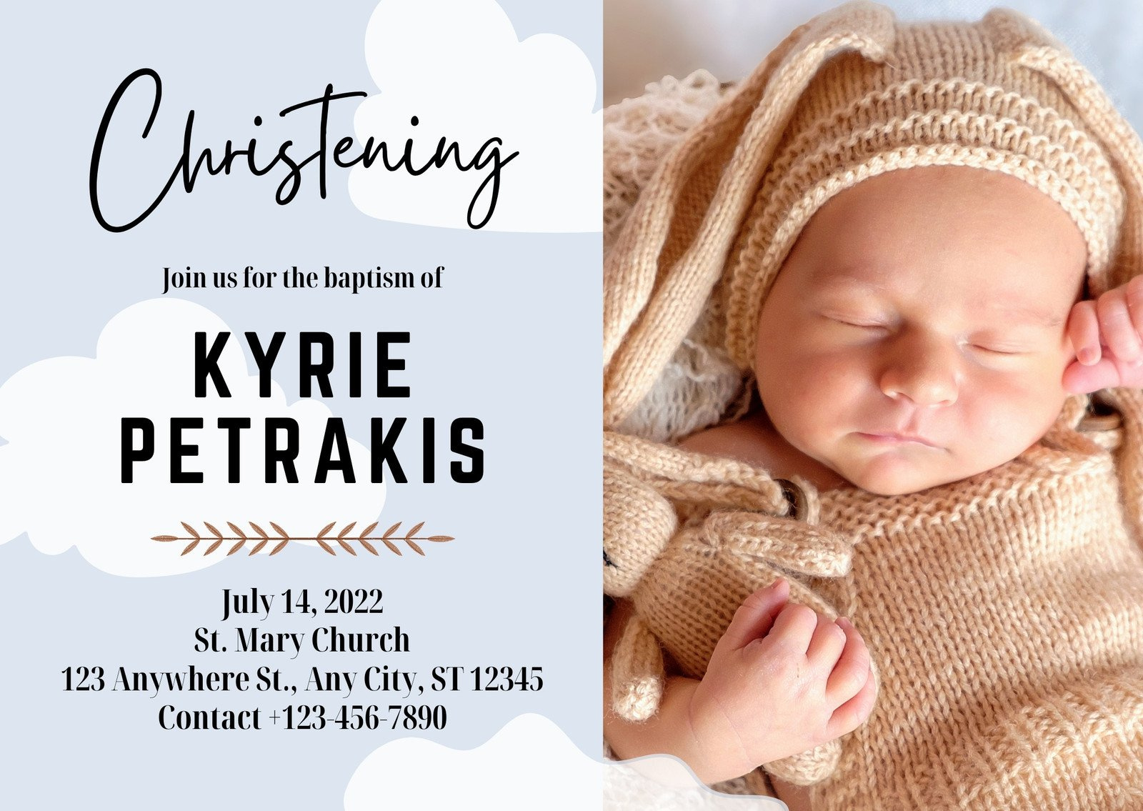 Free Printable, Customizable Baptism Card Templates | Canva pertaining to Free Printable Baptism Greeting Cards