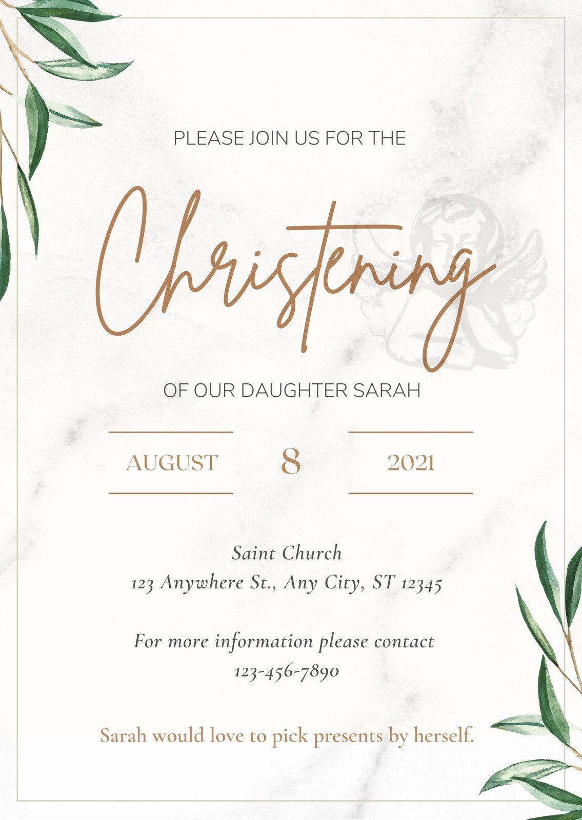 Free Printable, Customizable Baptism Invitation Templates | Canva with Free Printable Baptism Invitations