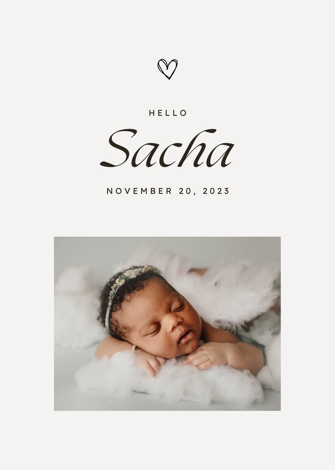 Free, Printable, Customizable Birth Announcement Templates | Canva for Free Birth Announcements Printable