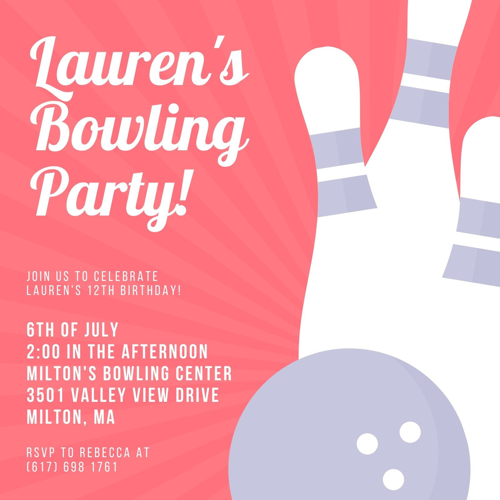 Free Printable, Customizable Bowling Invitation Templates | Canva for Free Printable Bowling Invitation Templates