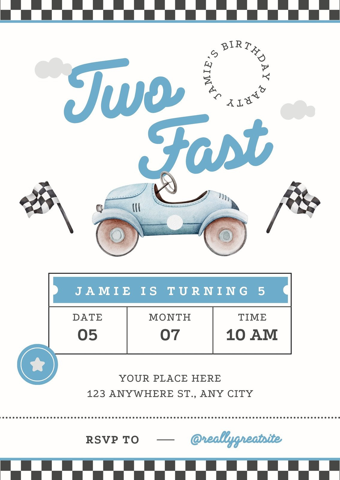 Free Printable, Customizable Car Invitation Templates | Canva with Free Printable Birthday Invitations Cars Theme
