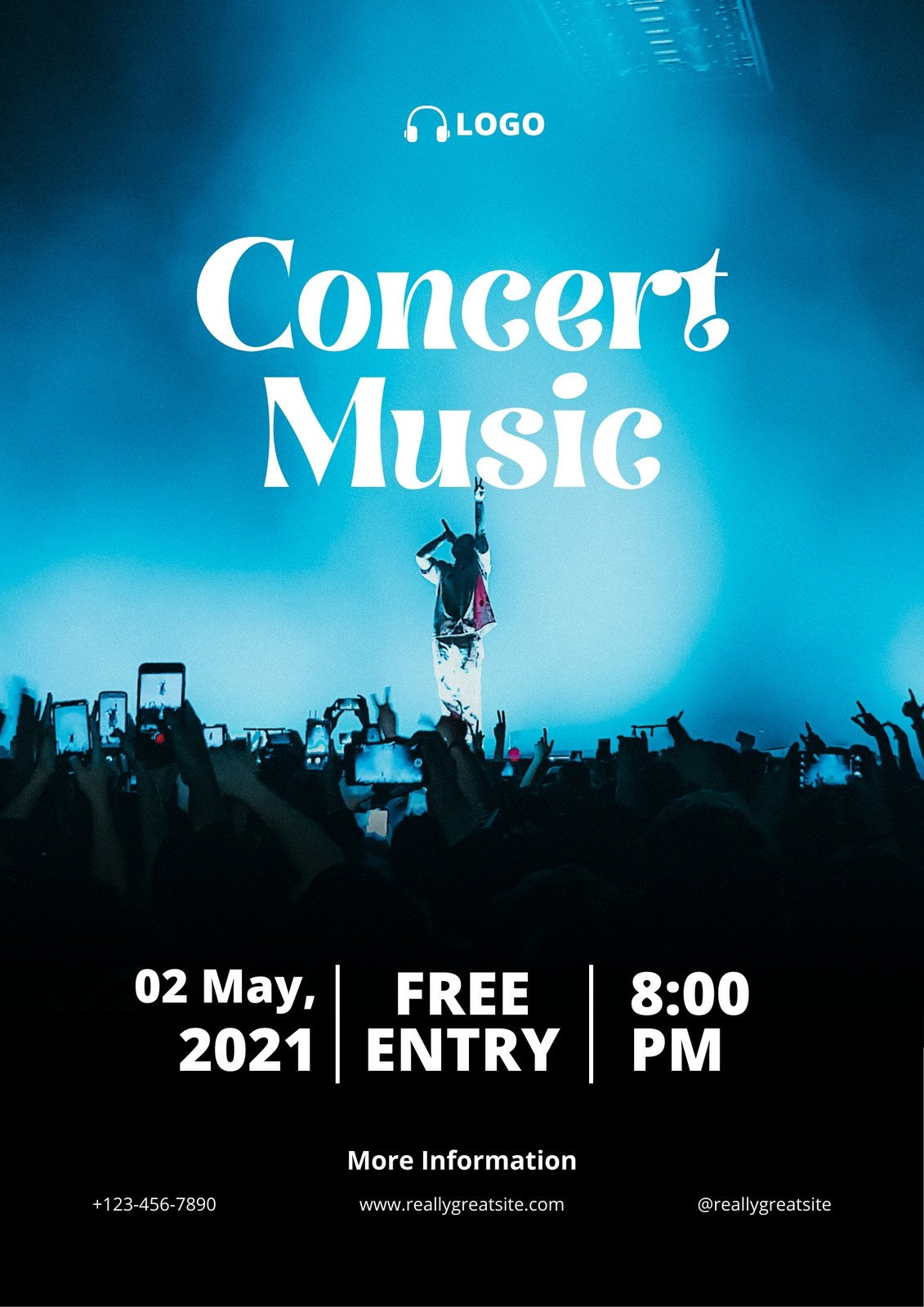 Free Printable, Customizable Concert Poster Templates | Canva pertaining to Free Printable Music Posters