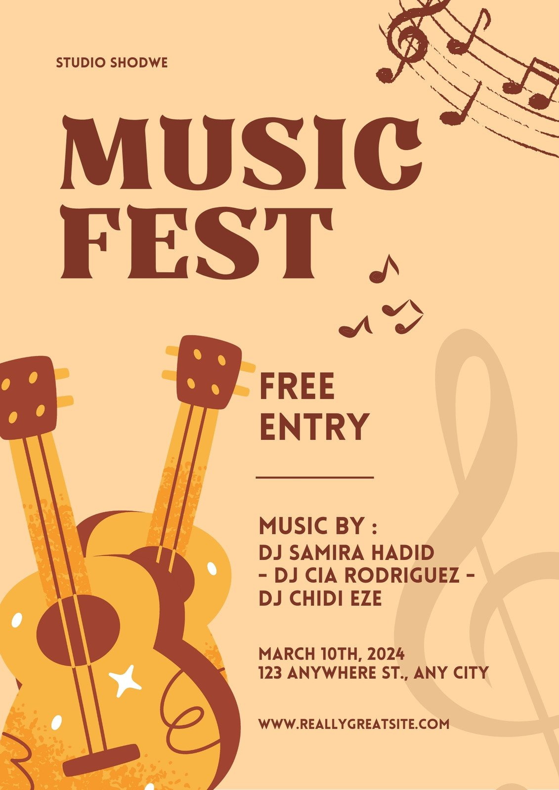 Free Printable, Customizable Concert Poster Templates | Canva with Free Printable Music Posters