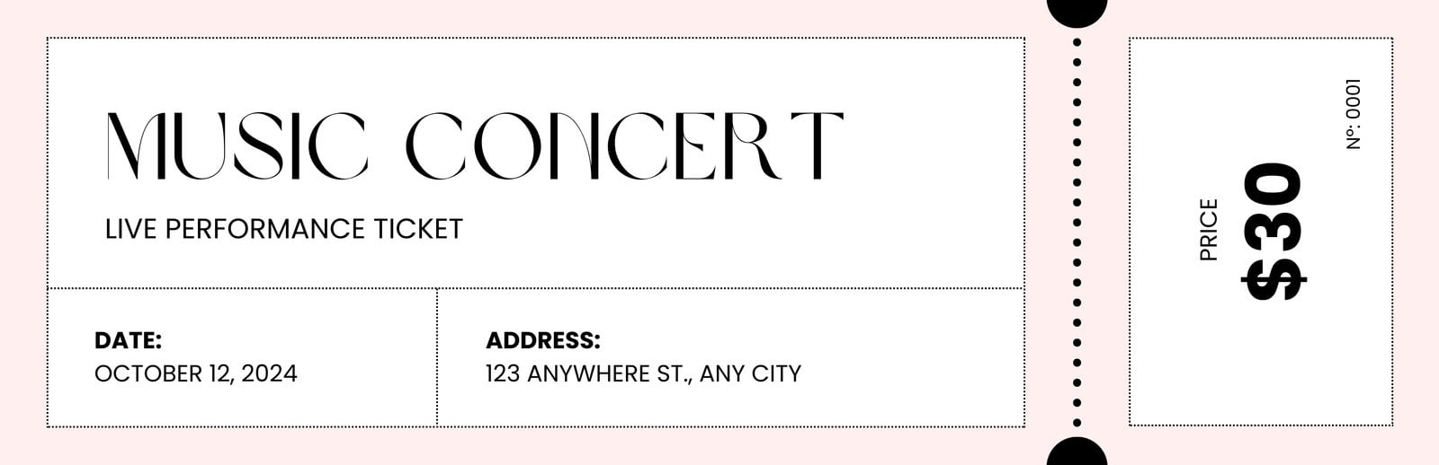 Free, Printable, Customizable Concert Ticket Templates | Canva throughout Make Your Own Tickets Free Printable