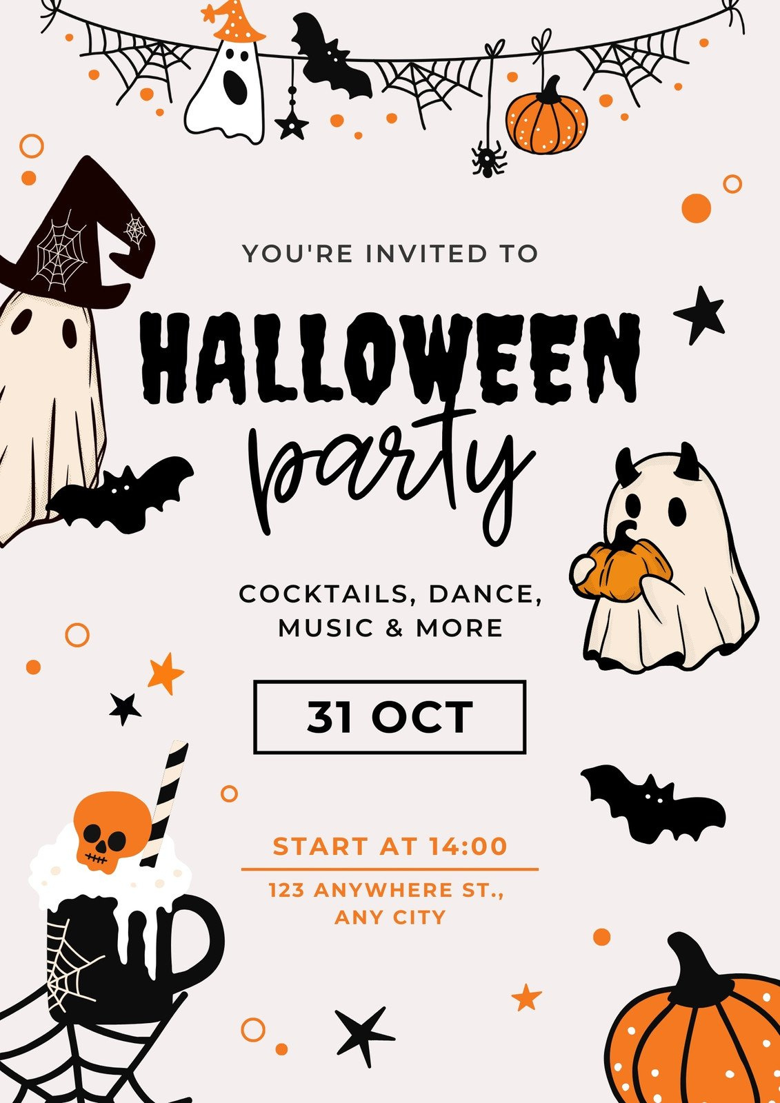 Free, Printable, Customizable Halloween Flyer Templates | Canva regarding Free Printable Halloween Flyer Templates