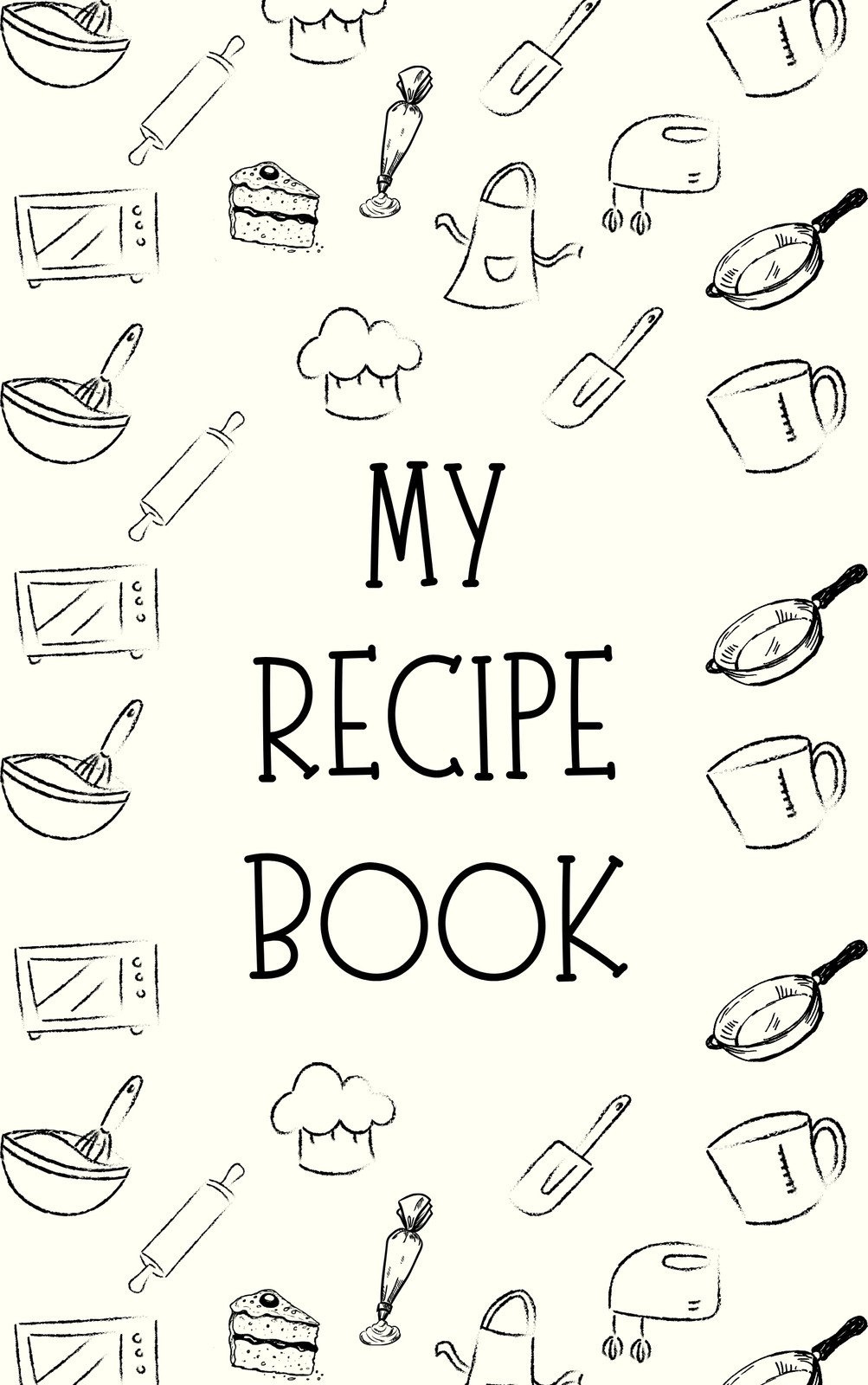 Free, Printable, Customizable Recipe Book Cover Templates | Canva for Book Cover Maker Free Printable