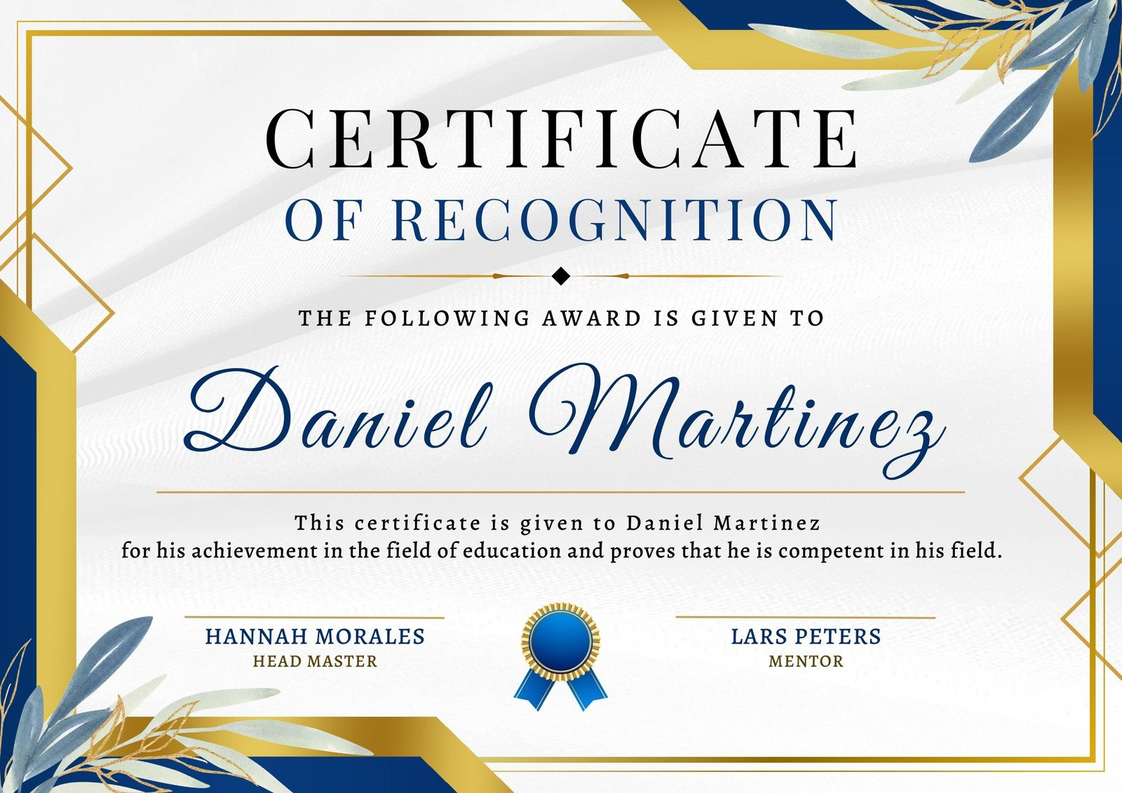 Free, Printable, Customizable Recognition Certificate Templates in Free Printable Templates For Certificates Of Recognition