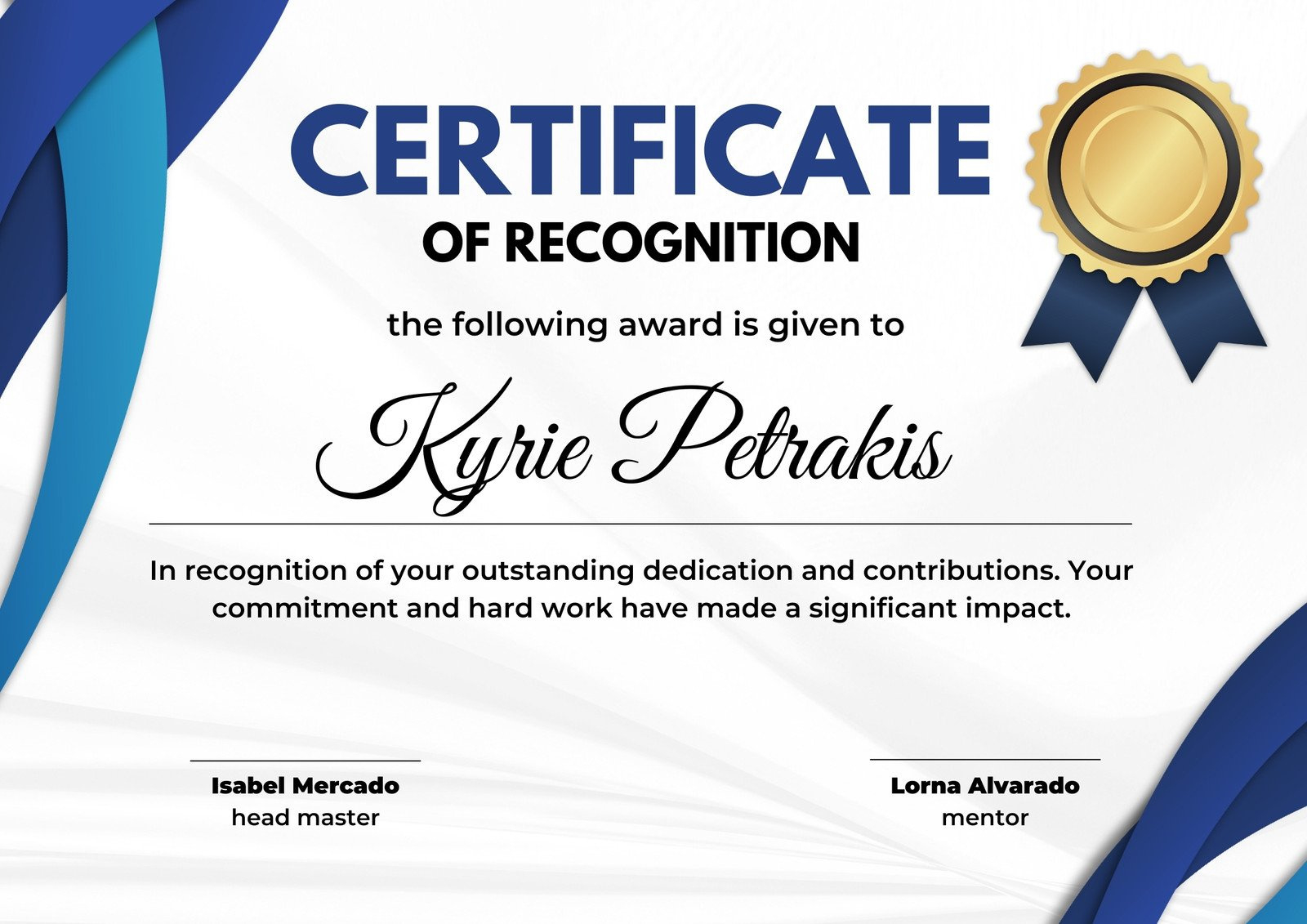 Free, Printable, Customizable Recognition Certificate Templates throughout Free Printable Templates For Certificates Of Recognition