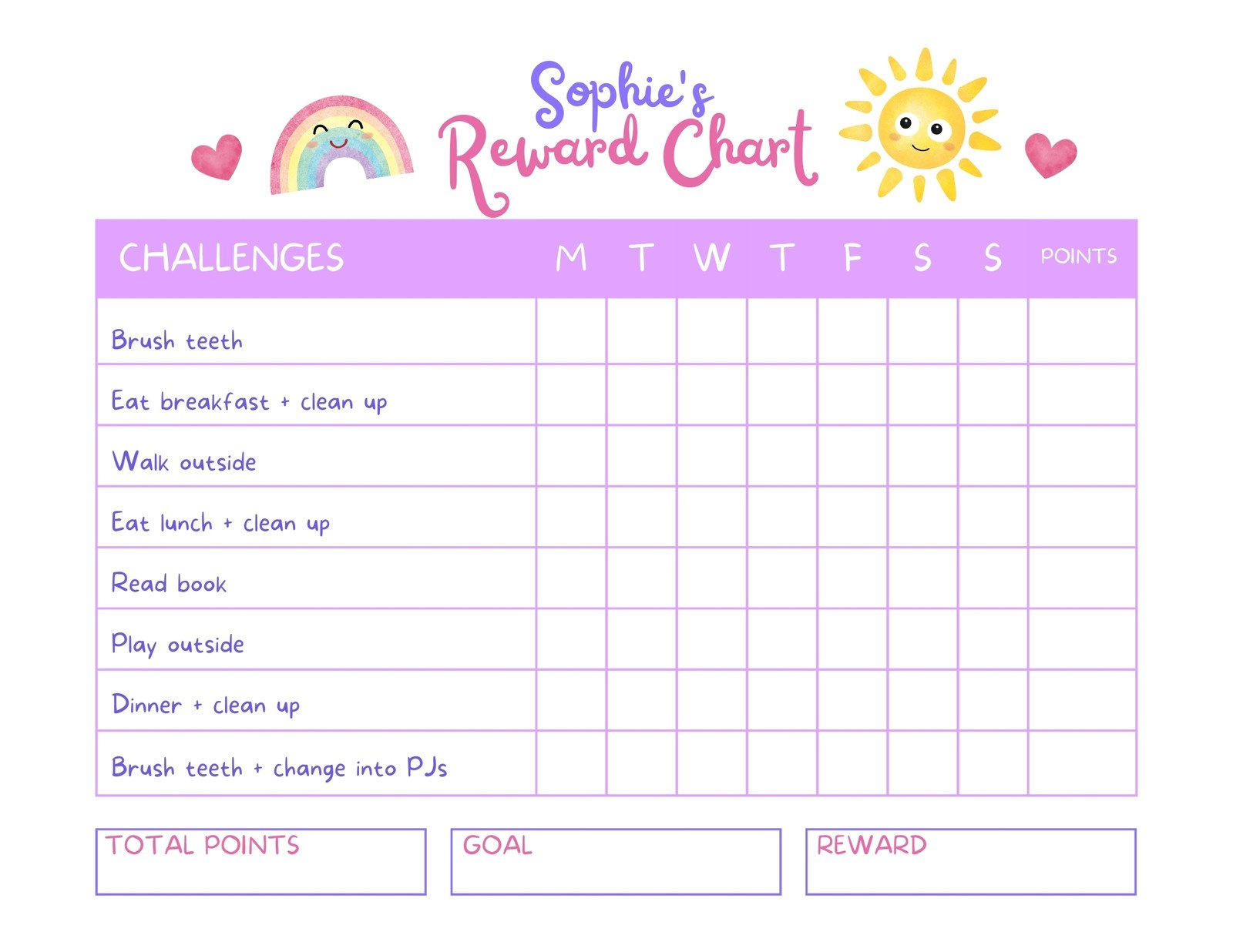 Free Printable, Customizable Reward Chart Poster Templates | Canva with regard to Free Printable Incentive Charts For Teachers