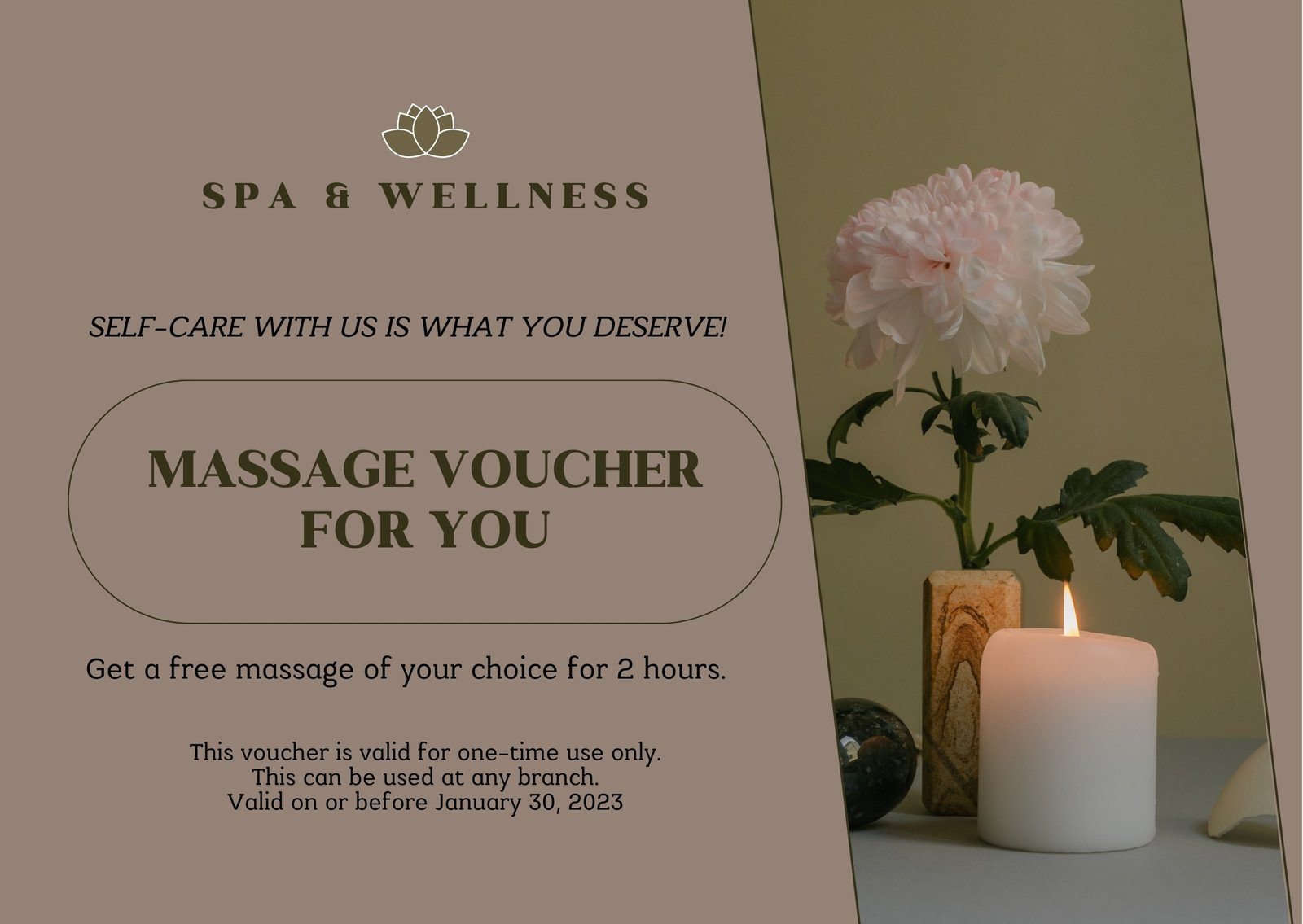 Free, Printable, Customizable Spa Gift Certificate Templates | Canva throughout Free Printable Gift Certificate Templates For Massage