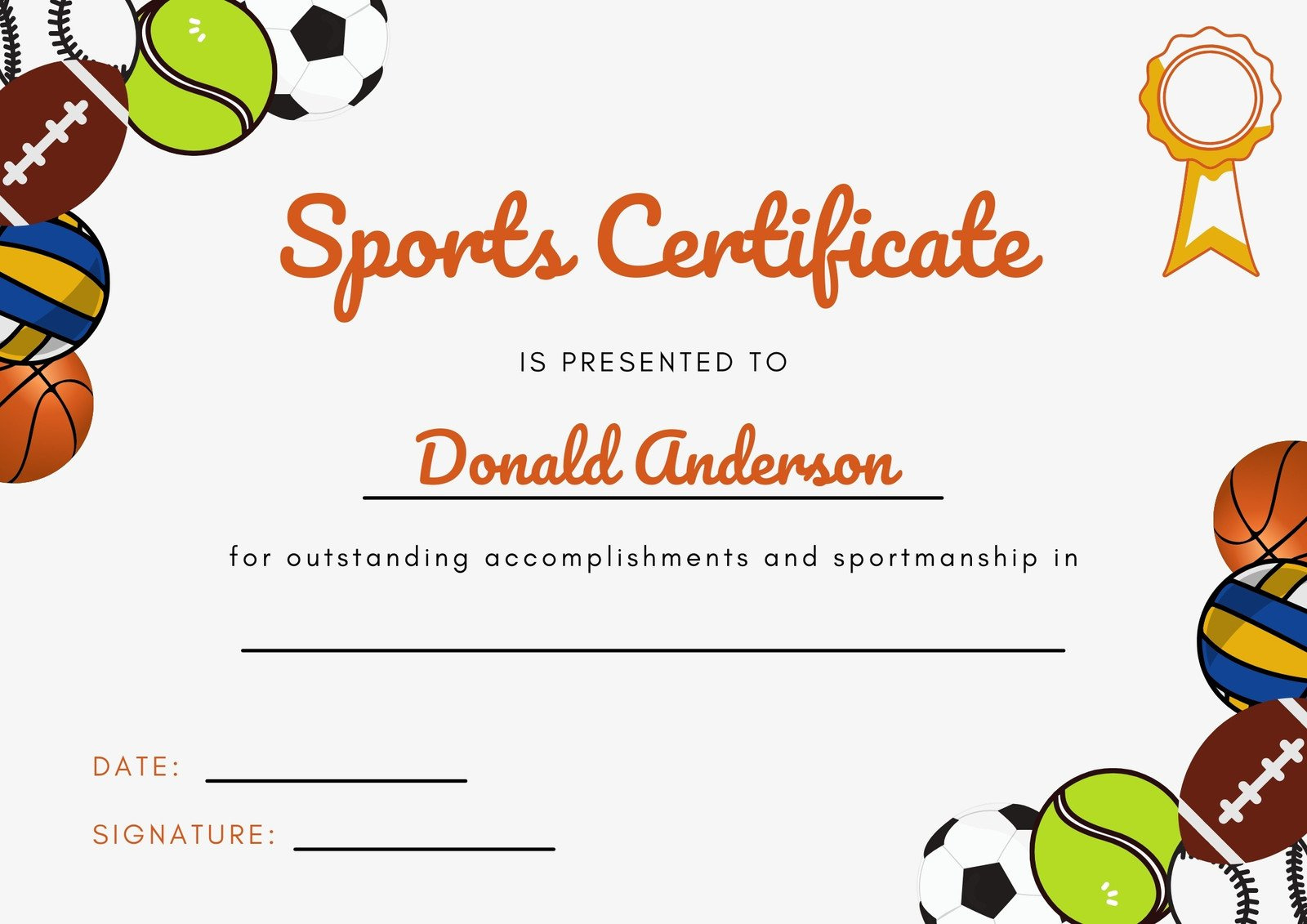 Free Printable, Customizable Sport Certificate Templates | Canva within Sports Certificate Templates Free Printable
