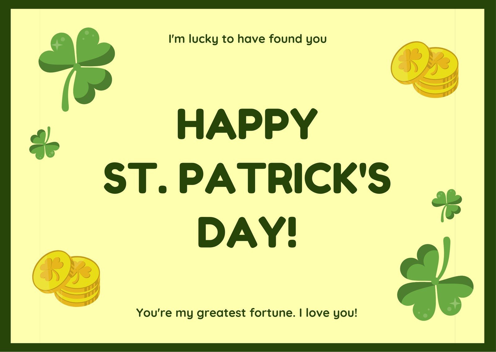 Free Printable, Customizable St. Patrick'S Day Card Templates | Canva inside Free Printable St Patrick'S Day Greeting Cards