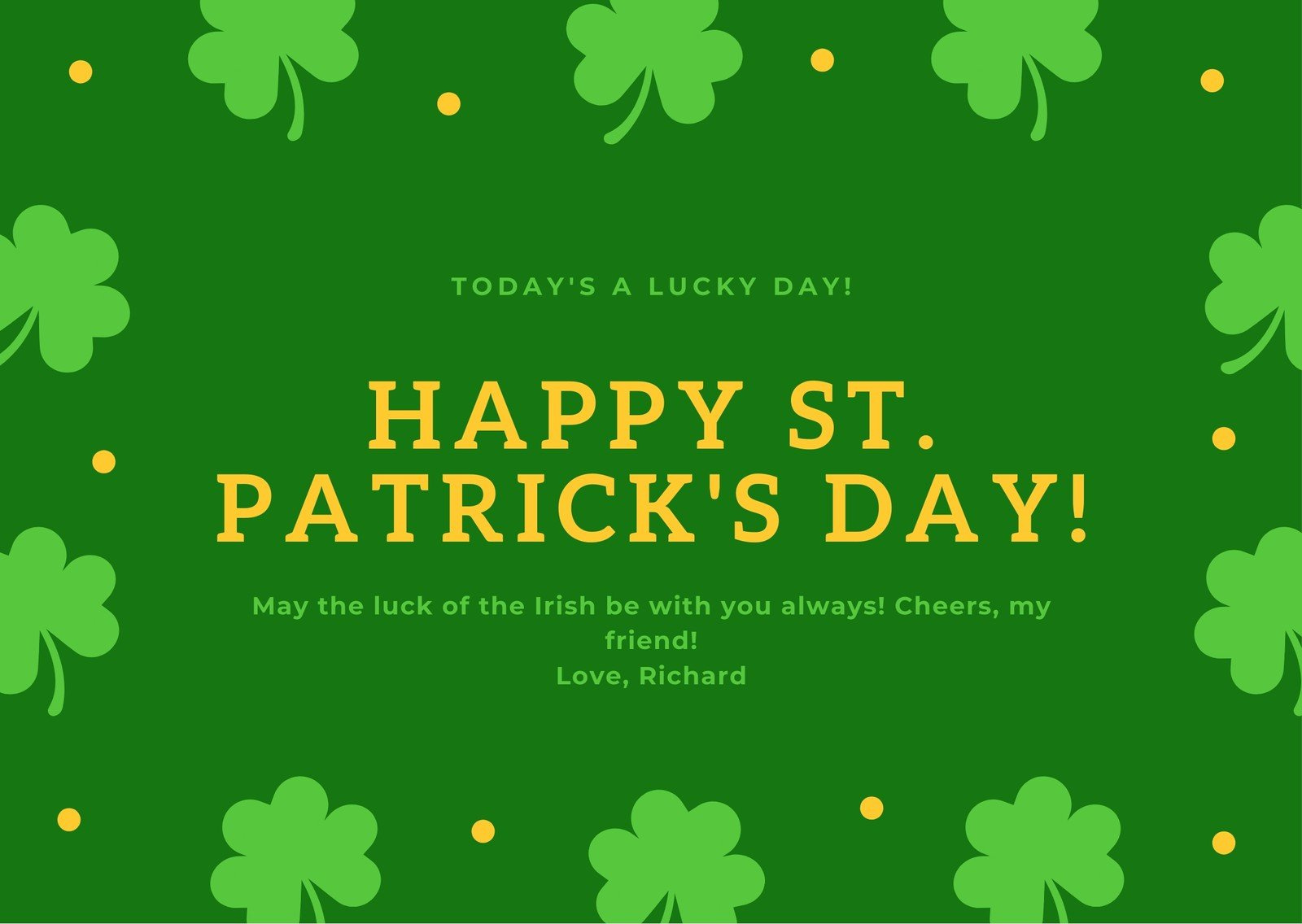 Free Printable, Customizable St. Patrick'S Day Card Templates | Canva with Free Printable St Patrick's Day Greeting Cards