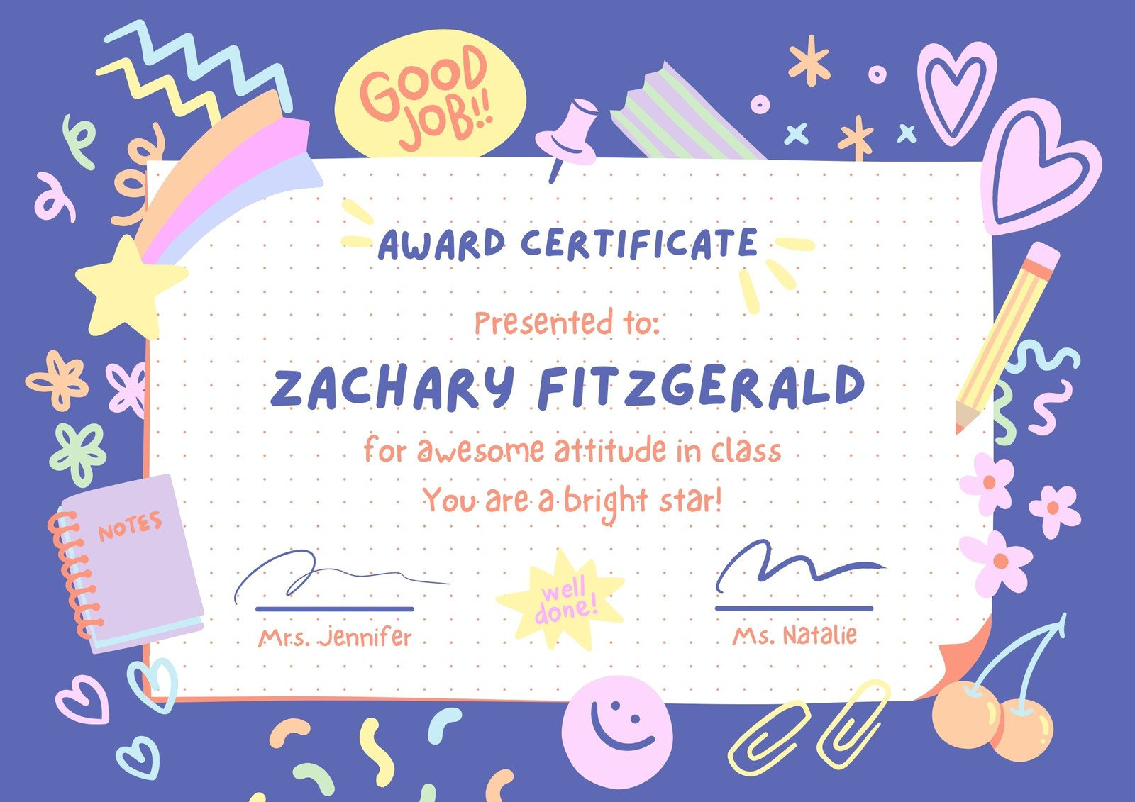 Free Printable, Customizable Student Certificate Templates | Canva pertaining to Free Printable Certificates For Students