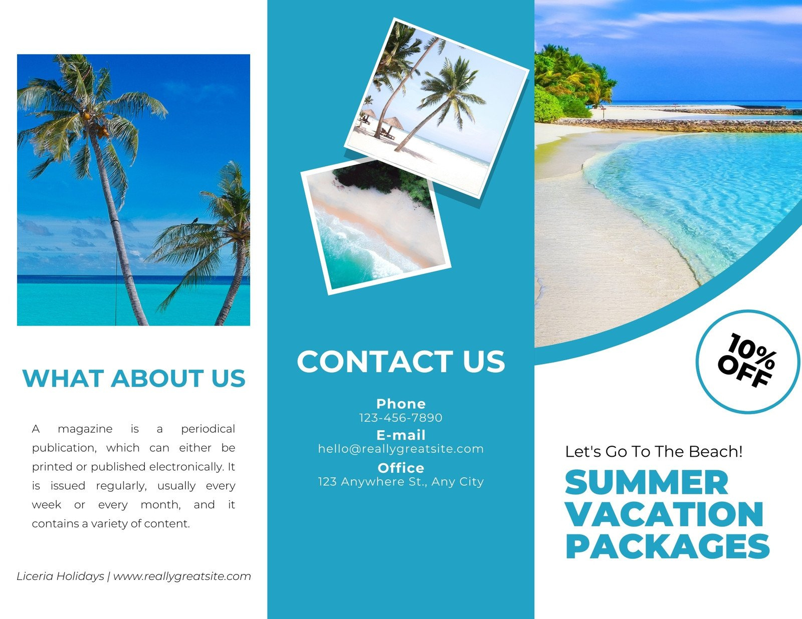 Free, Printable, Customizable Travel Brochure Templates | Canva within Free Printable Travel Brochures