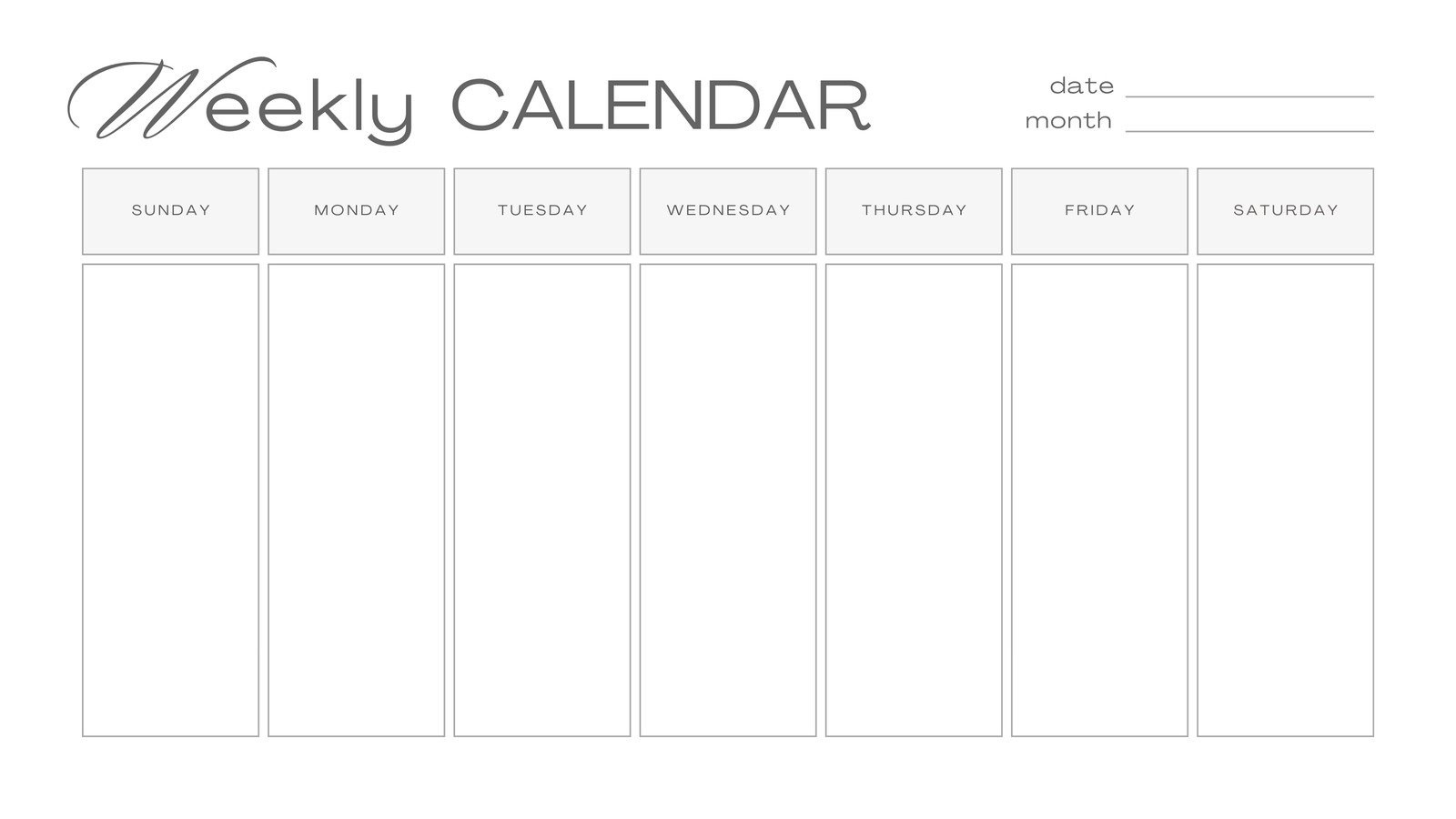 Free, Printable, Customizable Weekly Calendar Templates | Canva inside Free Printable Weekly Schedule