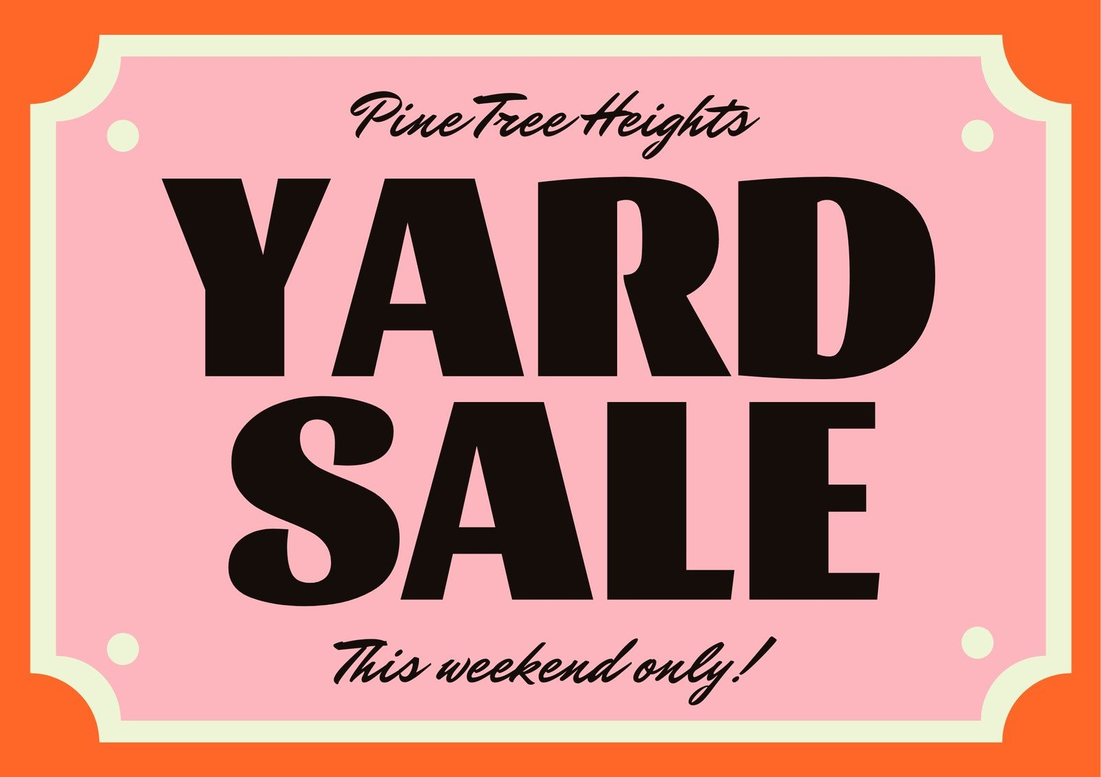 Free Printable, Customizable Yard Sale Sign Templates | Canva pertaining to Free Printable Yard Sale Signs