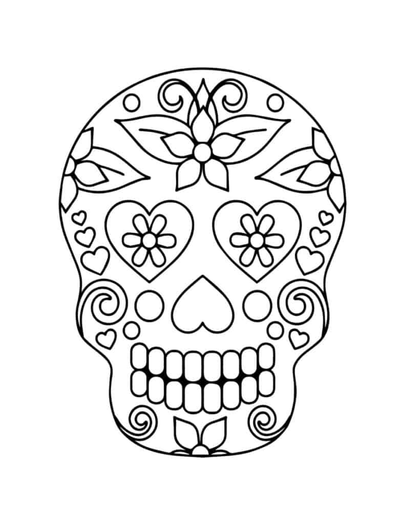Free Printable Day Of The Dead Coloring Pages (For Kids And Adults throughout Free Printable Day Of The Dead Coloring Pages