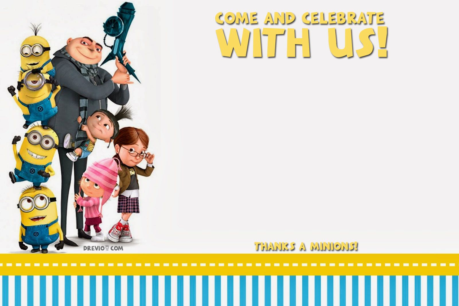 Free Printable Despicable Me Birthday Invitation Template | Minion with regard to Minion Party Ideas Free Printables