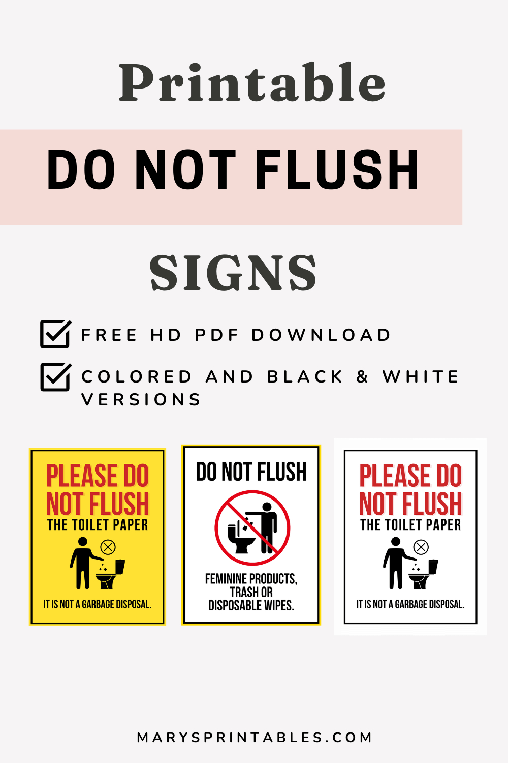 Free Printable Do Not Flush Signs | Keep Your Restroom Clean with regard to Free Printable Do Not Flush Signs