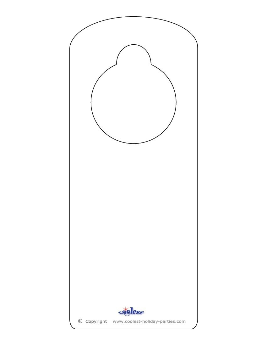 Free Printable Door Hanger Templates - Printable Party Favors in Free Printable Door Knob Hanger Template