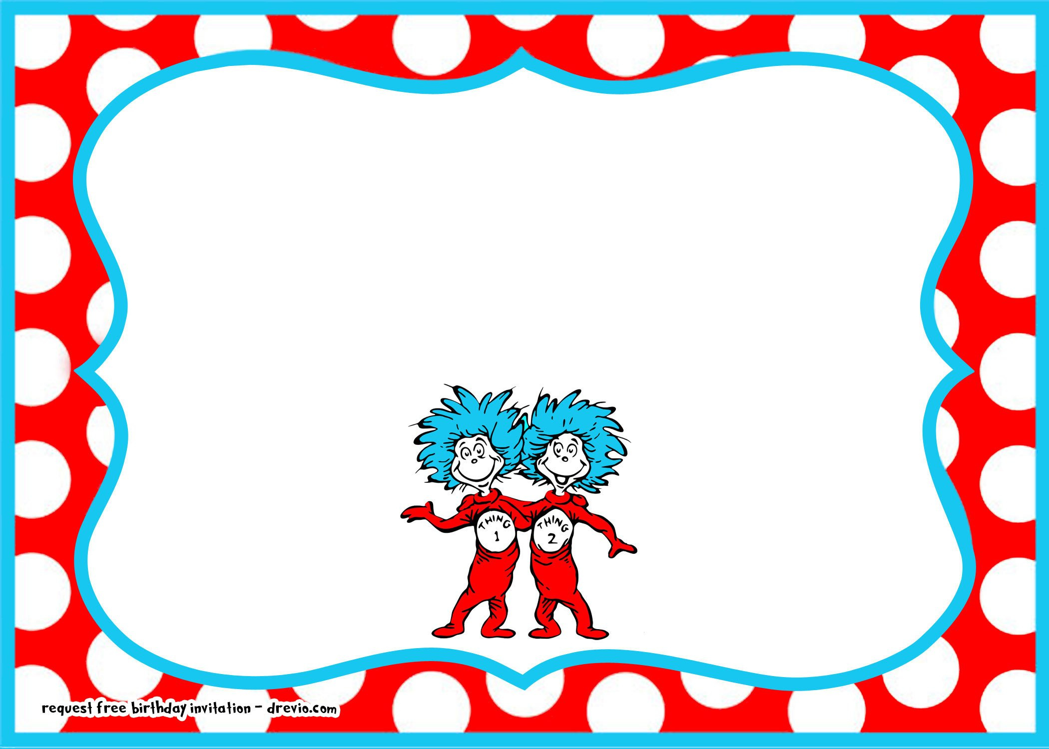 Free Printable Dr.seuss Birthday Invitation Template For Twins regarding Dr Seuss Free Printable Templates