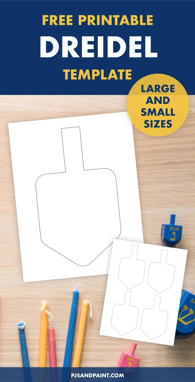 Free Printable Dreidel Template - Two Sizes | Pjs And Paint intended for Free Printable Dreidel Template