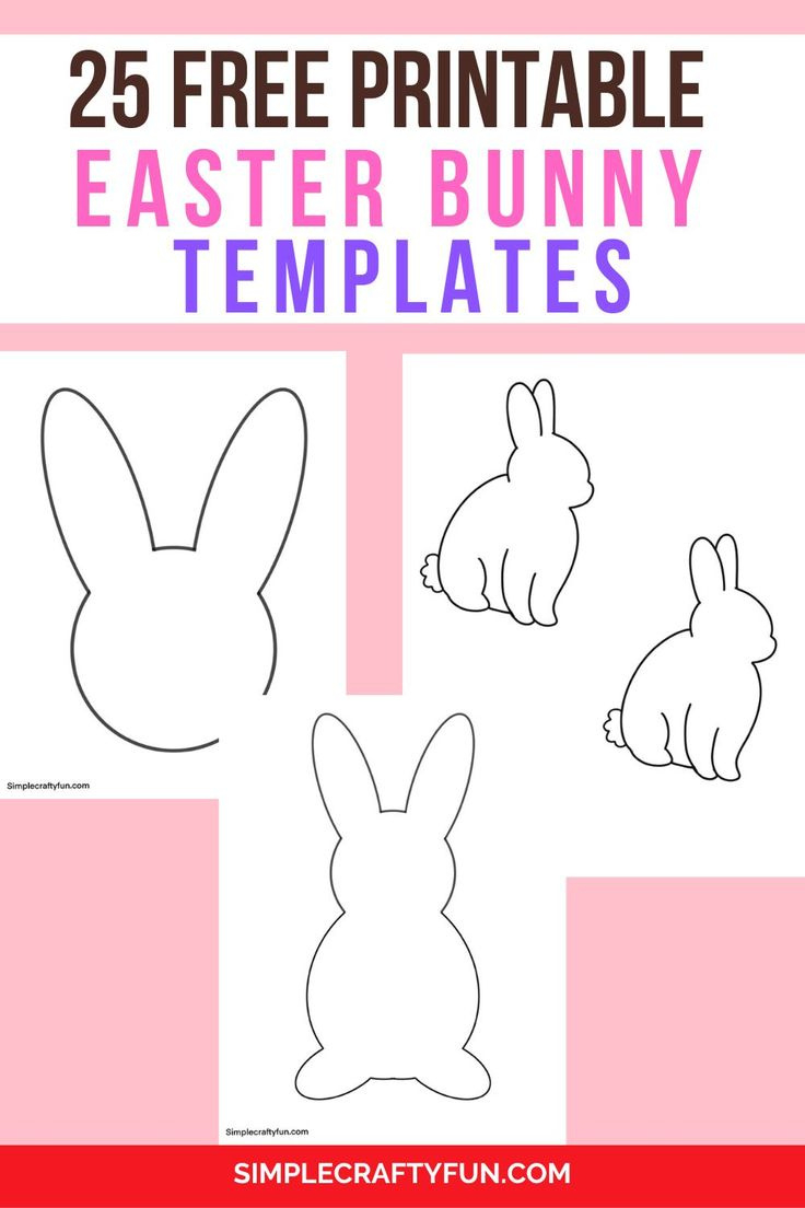 Free Printable Easter Bunny Templates For Crafts | Easter throughout Free Printable Bunny Templates