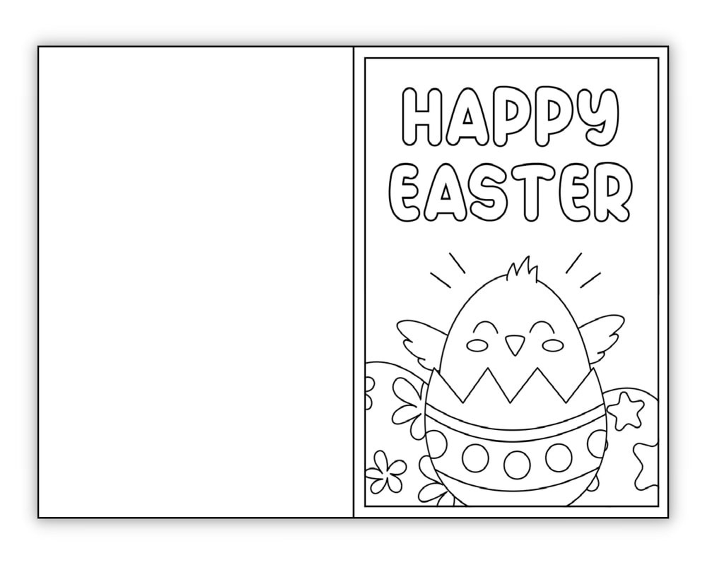 Free Printable Easter Cards To Color (Perfect For Kids!) - The with Free Printable Easter Cards