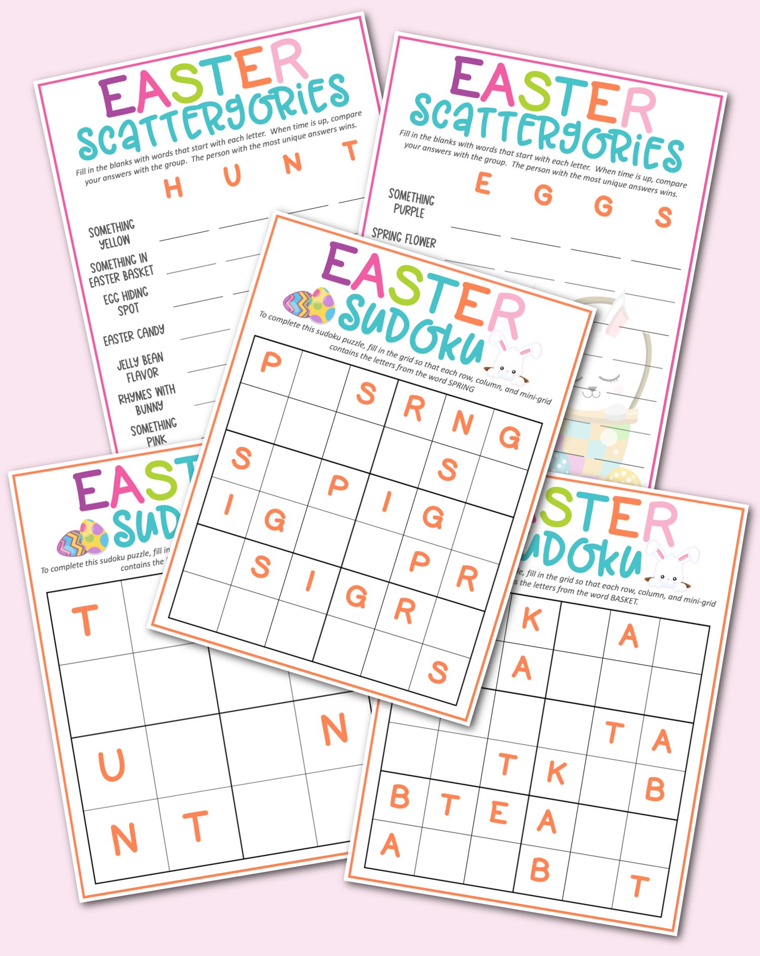 Free Printable Easter Game Pack - Kara Creates within Free Printable Sud