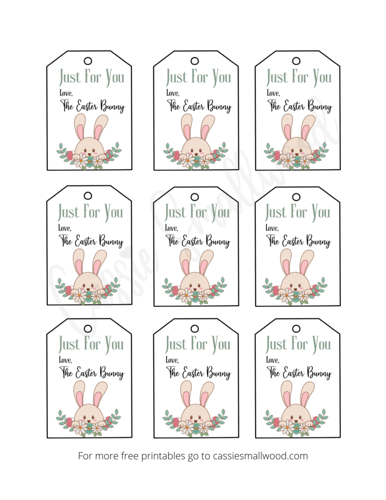 Free Printable Easter Tags {20 Unique Designs} - Cassie Smallwood with Free Easter Name Tags Printable