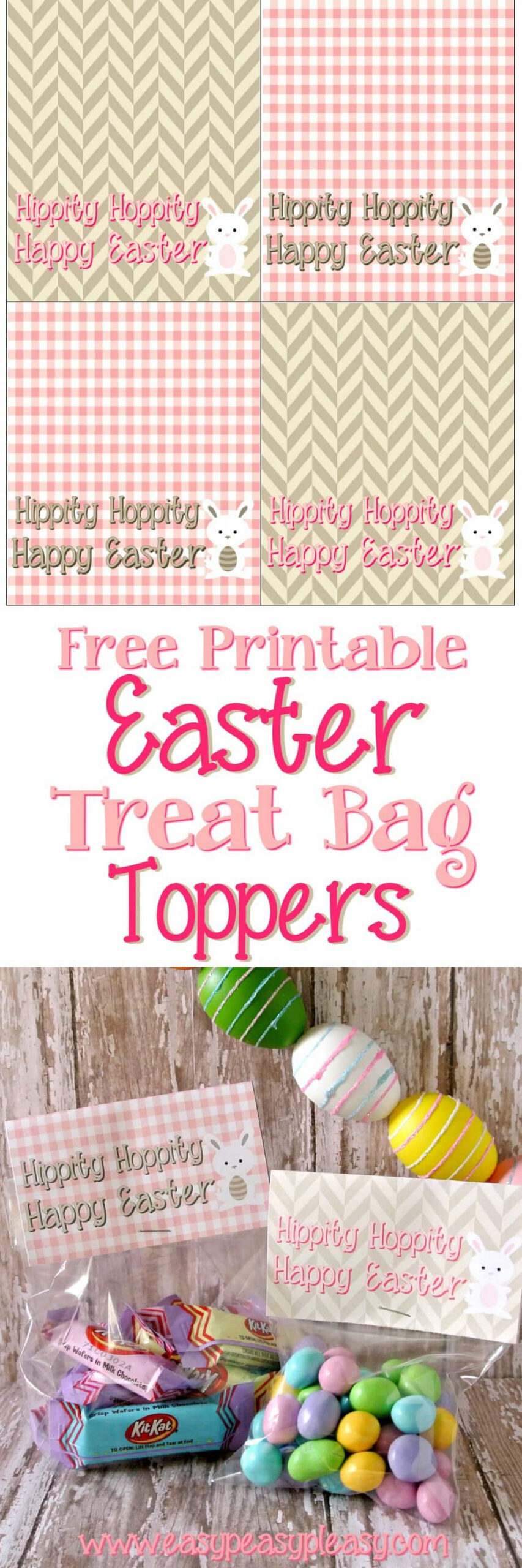 Free Printable Easter Treat Bag Toppers - Easy Peasy Pleasy in Free Printable Bag Toppers