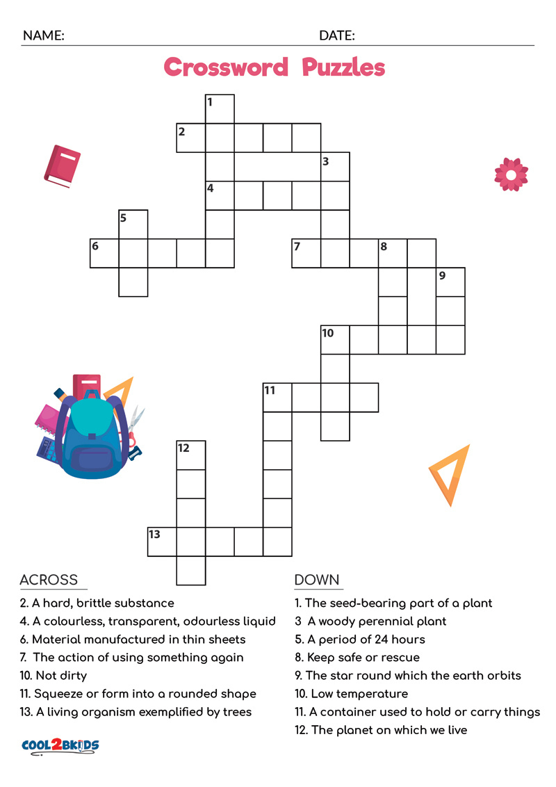 Free Printable Easy Crossword Puzzles - Worksheets Library intended for Free Online Printable Easy Crossword Puzzles