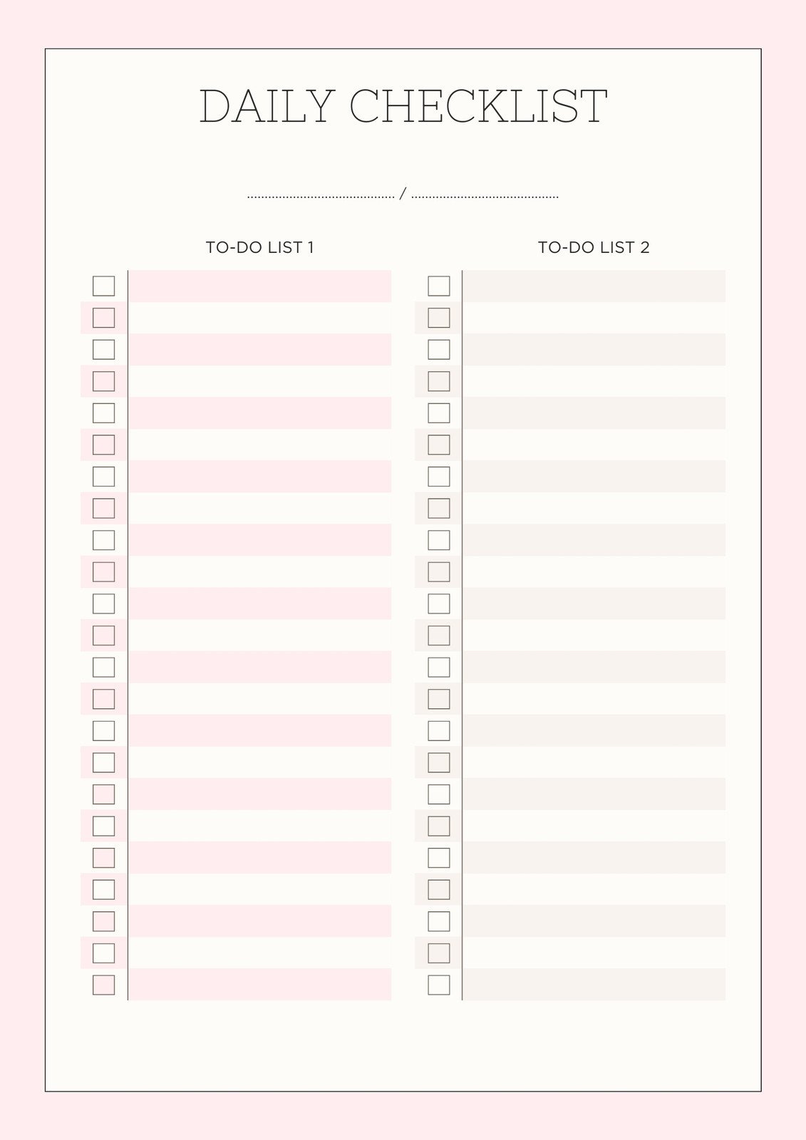 Free, Printable, Editable Daily Checklist Templates | Canva throughout Free Printable Checklist