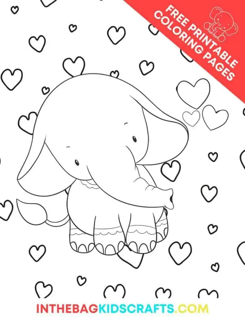 Free Printable Elephant Coloring Pages For Kids • In The Bag Kids for Free Printable Elephant Pictures