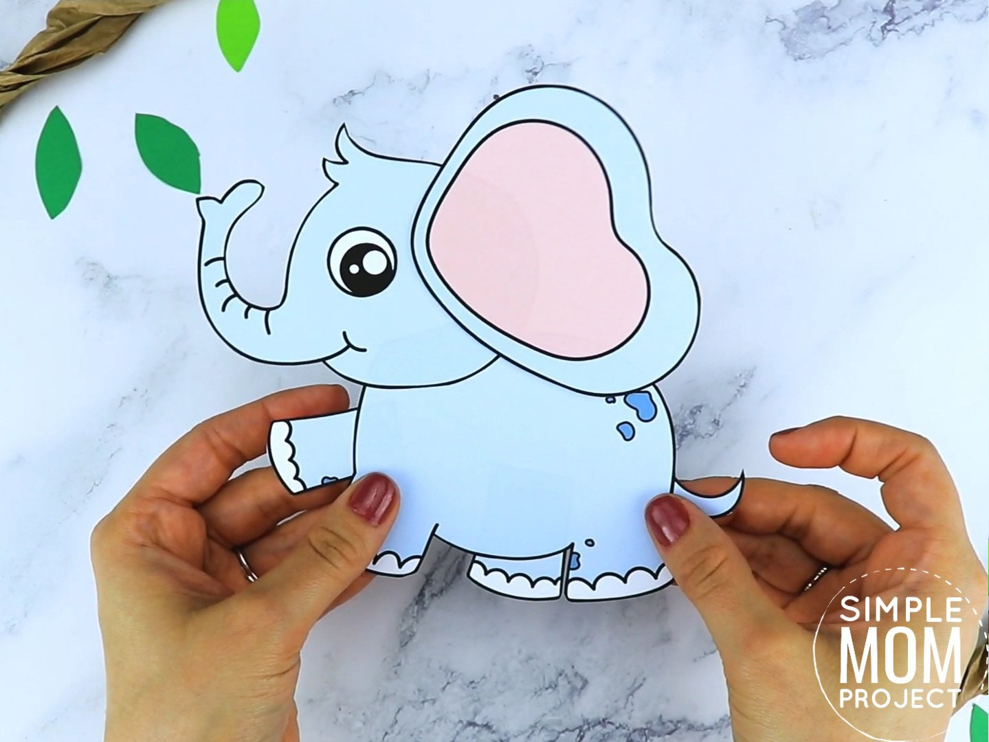 Free Printable Elephant Craft Template - Simple Mom Project for Free Printable Baby Elephant Template