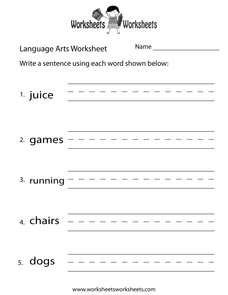 Free Printable English Language Arts Worksheet - Worksheets Library with Free Printable Ela Worksheets