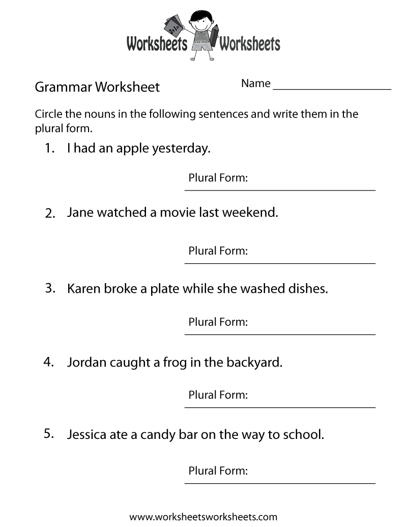 Free Printable English Worksheets For Grade 1 - Worksheets Library inside Free Printable English Lessons For Beginners