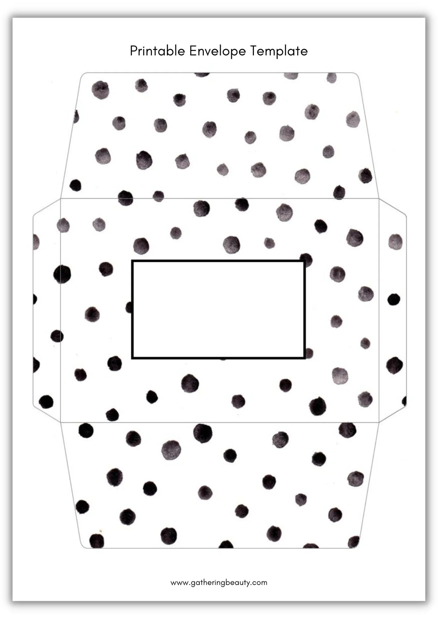 Free Printable Envelope Template — Gathering Beauty in Free Printable Envelope Templates