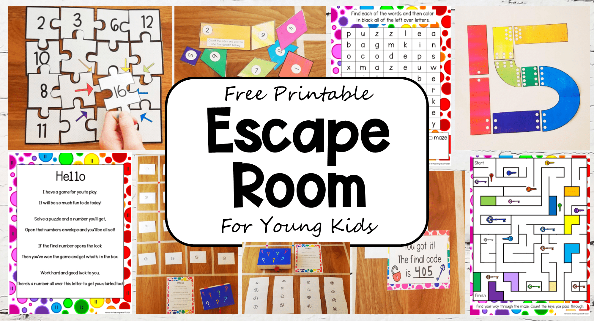 Free Printable Escape Room For Young Kids - throughout Printable Escape Room Free