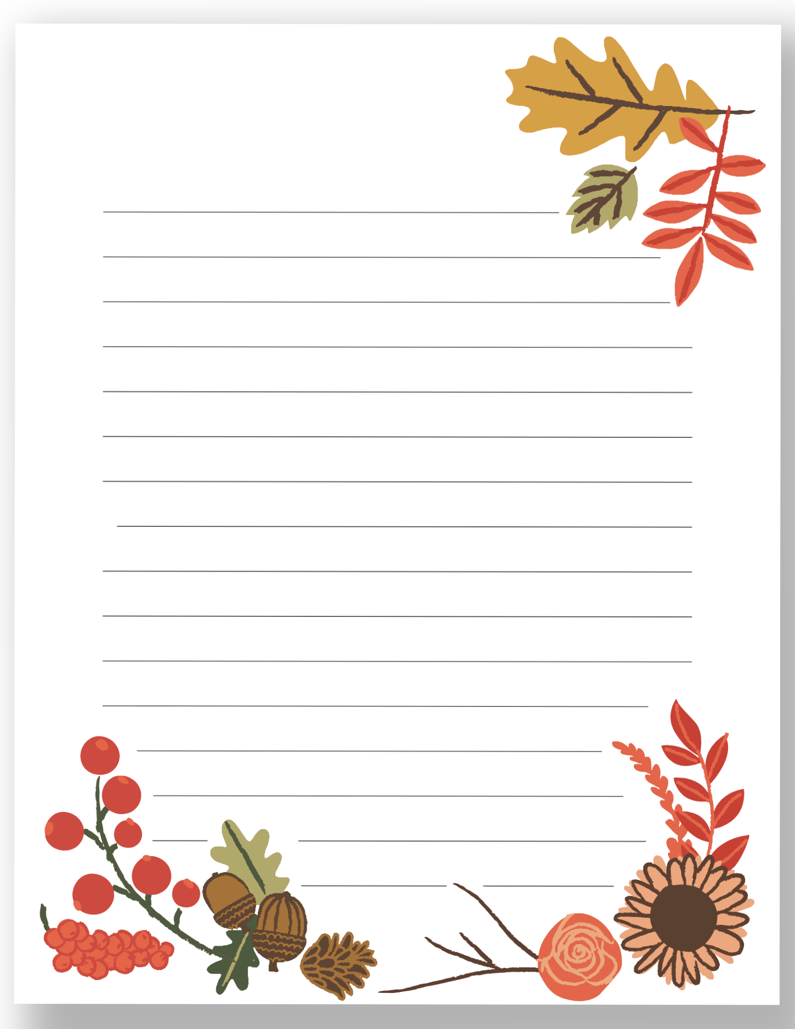 Free Printable Fall Page Borders — Gathering Beauty - Worksheets with Free Printable Stationary Borders