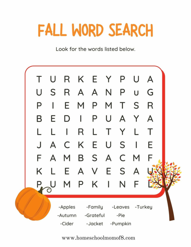 Free &amp;amp; Printable Fall Worksheets - Homeschool Mom Of 8 with Free Printable Autumn Worksheets
