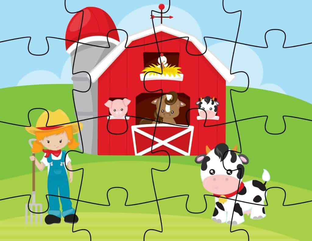 Free Printable Farm Jigsaw Puzzles For Kids - My Printable Home in Free Printable Puzzles For Kids