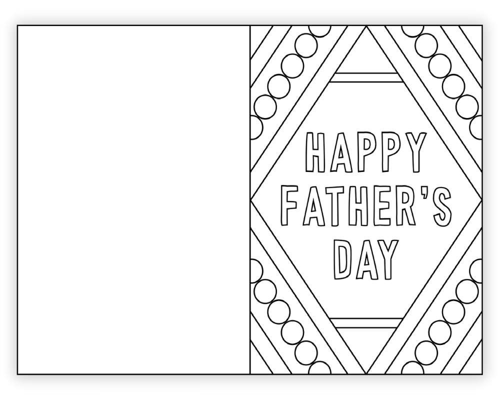 Free Printable Father'S Day Card To Color - The Craft-At-Home Family in Free Printable Fathers Day Card